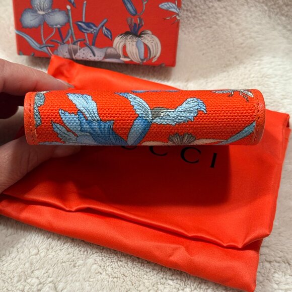 GUCCI LIMITED EDITION FLORA GG MARMONT BIFOLD WALLET ORANGE Excellent - Picture 6 of 17